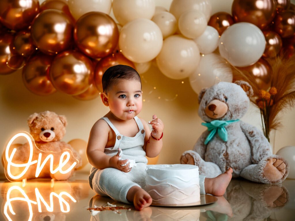 Cinematic Cake Smash Photography Indianapolis Beech Grove studio